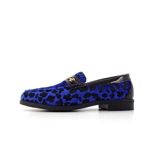 DMD Venice Blue Leopard Suede Shoes 
