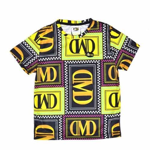 DMDKTS40CP DMD Check Print T Shirt DMDS20 Yellow V1